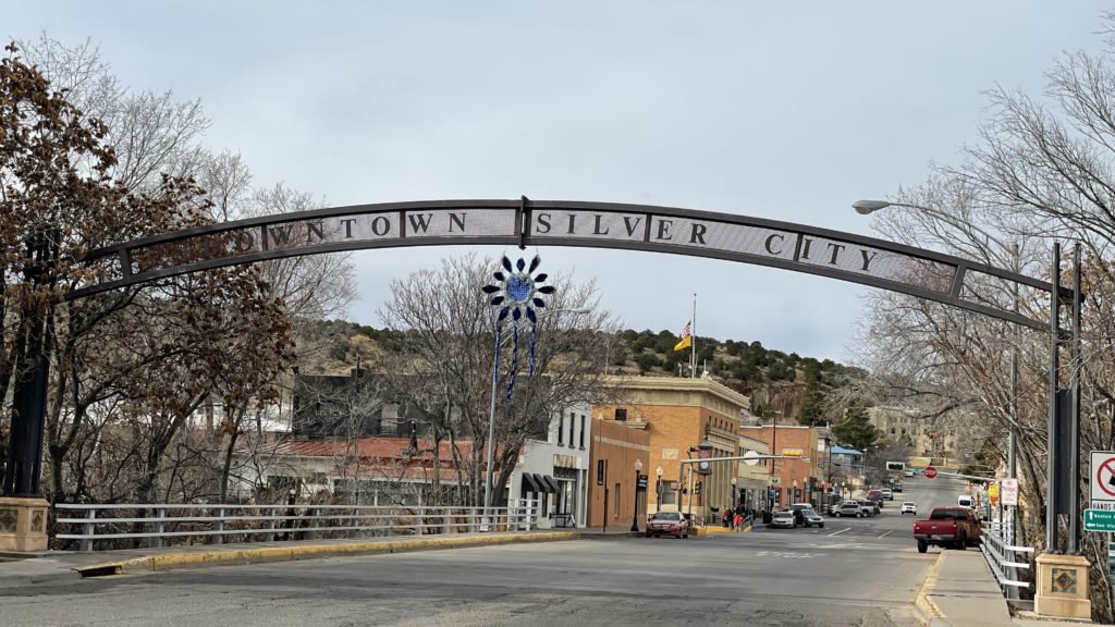 Archway over the road that goes into Silver City, NM.